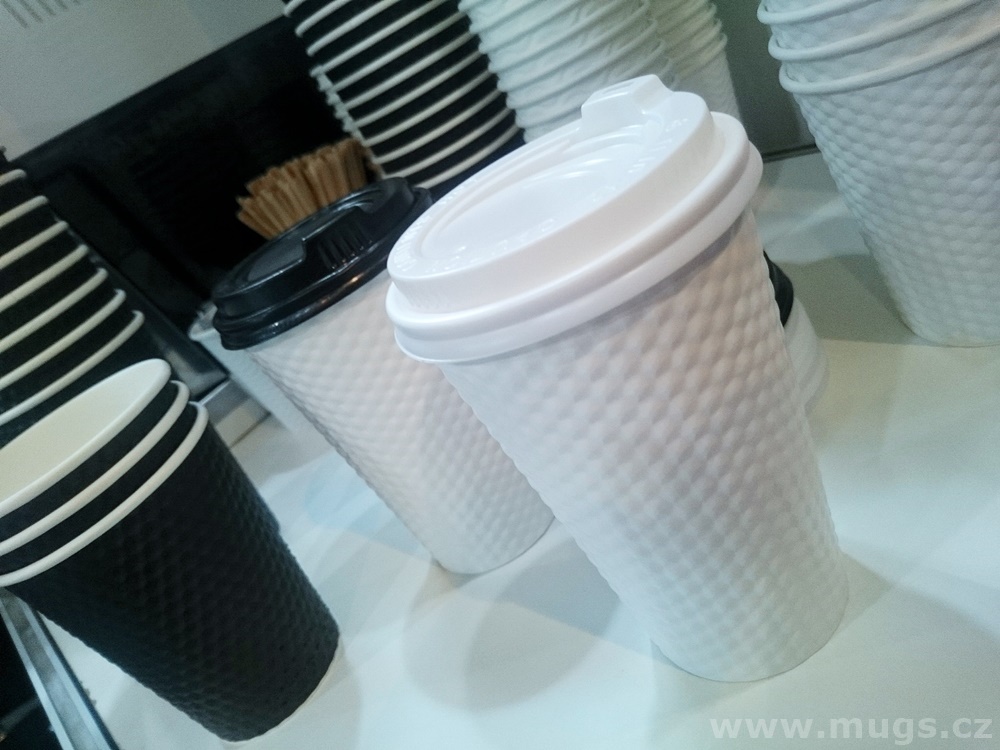 Víčko na kelímek WHITE 300-400 ml (50 ks/bal - 1000 ks/karton)