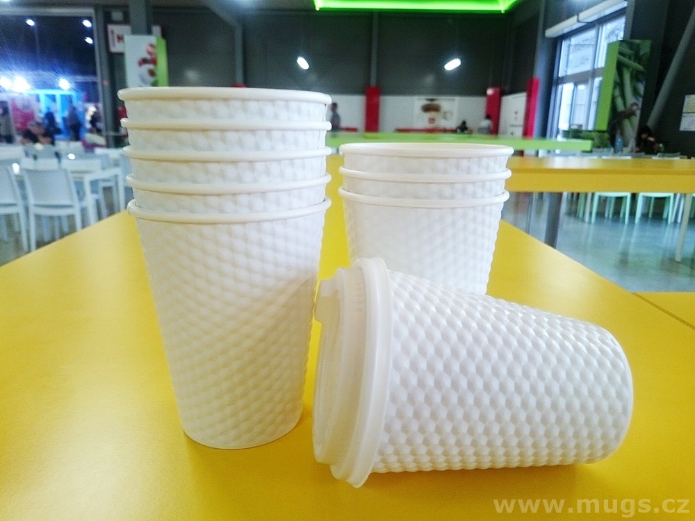 Víčko na kelímek WHITE 300-400 ml (50 ks/bal - 1000 ks/karton)