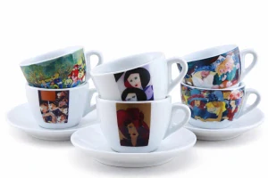 ROSA COLLEZIONE DIPINTI Cappuccino - SET 6 ks (160 ml)