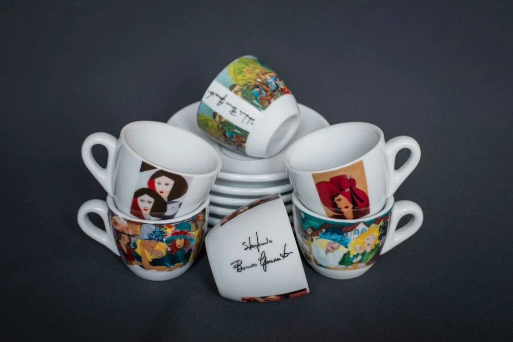 ROSA COLLEZIONE DIPINTI Caffè - SET 6 ks (60 ml)
