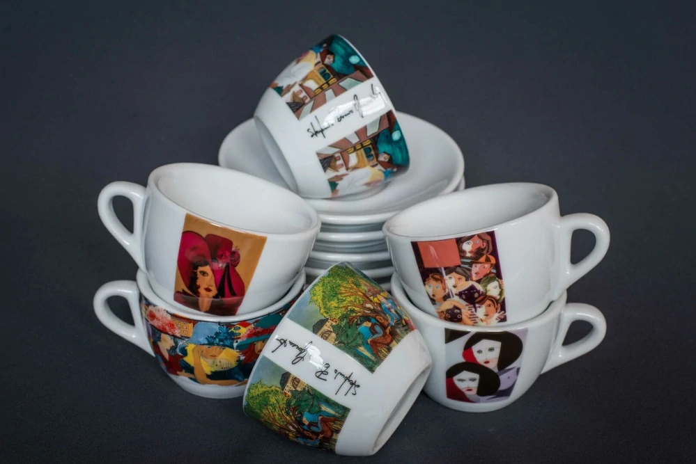 ROSA COLLEZIONE DIPINTI Cappuccino - SET 6 ks (160 ml)