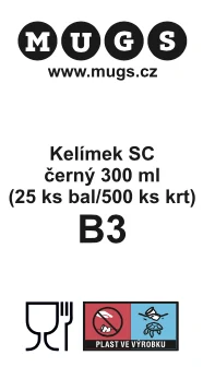 Kelímek na kávu STARCUP BLACK 300 ml (25 ks/bal)