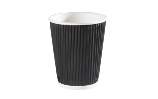 Kelímek na horké nápoje TRIPLE WALL BLACK 240 ml (25 ks/bal - 500 ks/karton)